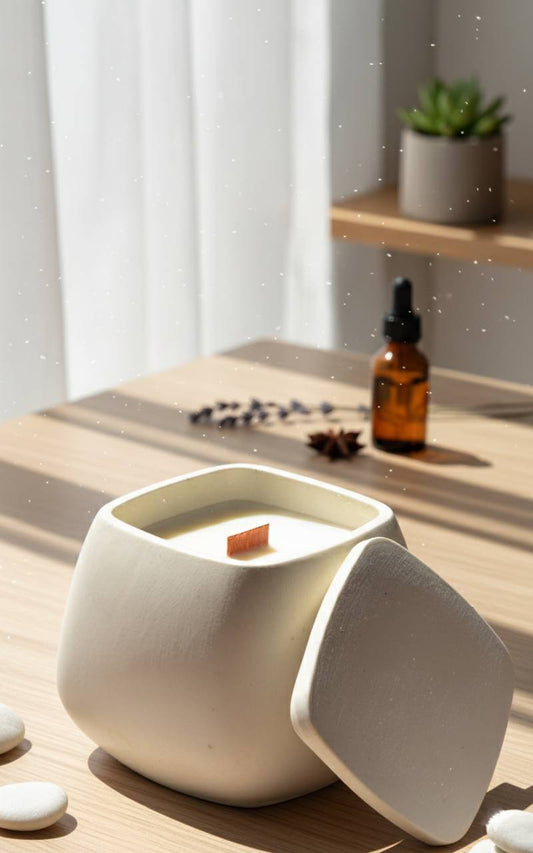 Scented Candle  Soft Diamond Ghostly white