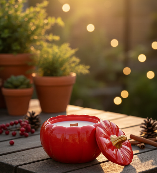 Duftkerze Das Geheimnis des roten Kürbisses
