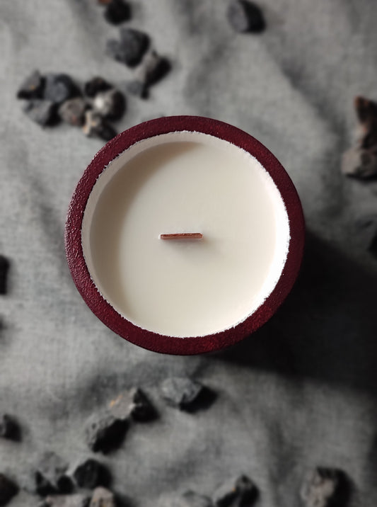Scented Candle Versa Pot Maroon