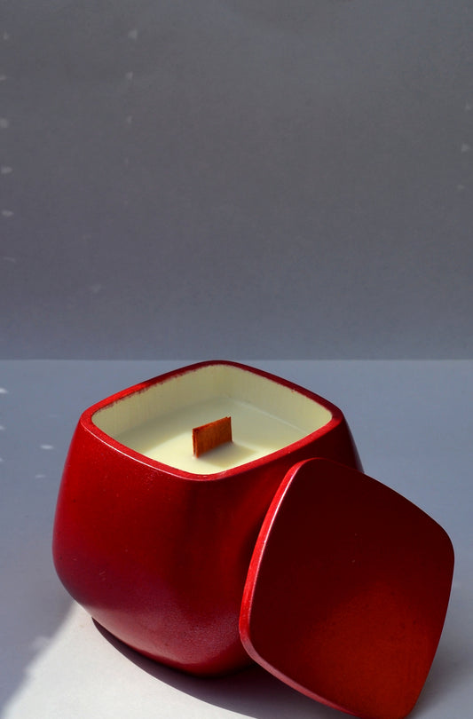 Scented Candle  Soft Diamond Cherry red